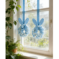 thumbnail image 5 of JEWLALO 9" Blue Easter Bunny Wreath with Burlap Ribbon, Set of 2, Spring Floral Easter Wreaths for Kitchen Cabinets, Windows, and Walls, Spring Easter Decors, 5 of 6
