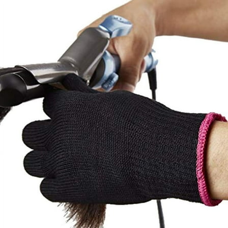 Heat Protection Glove for Hair Styling - Insulated Non-Slip Finger Gloves, 1 Pair, Prevents Burns from Curling Irons & Straighteners - Universal Size, Comfortable Elastic Cuff, Ideal for Hairdressers