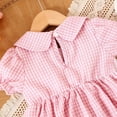 thumbnail image 5 of MEZZALL Toddler Girls Short Sleeve Plaid Cartoon Embroider Dress Casual Dresses Adorable Sundress, 5 of 5