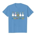 thumbnail image 6 of Girl Shirts Comfort Cute Duck and Letter Print Short Sleeve Round Neck Top Girls Clothes Light Blue 8-9Y, 6 of 6