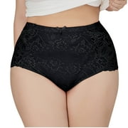 XZNGL Plus Size High Waist Lace Large Size Ladies Briefs Womens Sexy Panties
