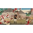 thumbnail image 3 of Watanabe Nobukazu 18x11 Black Modern Framed Museum Art Print Titled - Triumphal Return of the Imperial Japanese Army from a Complete Victory at Asan (1894), 3 of 5