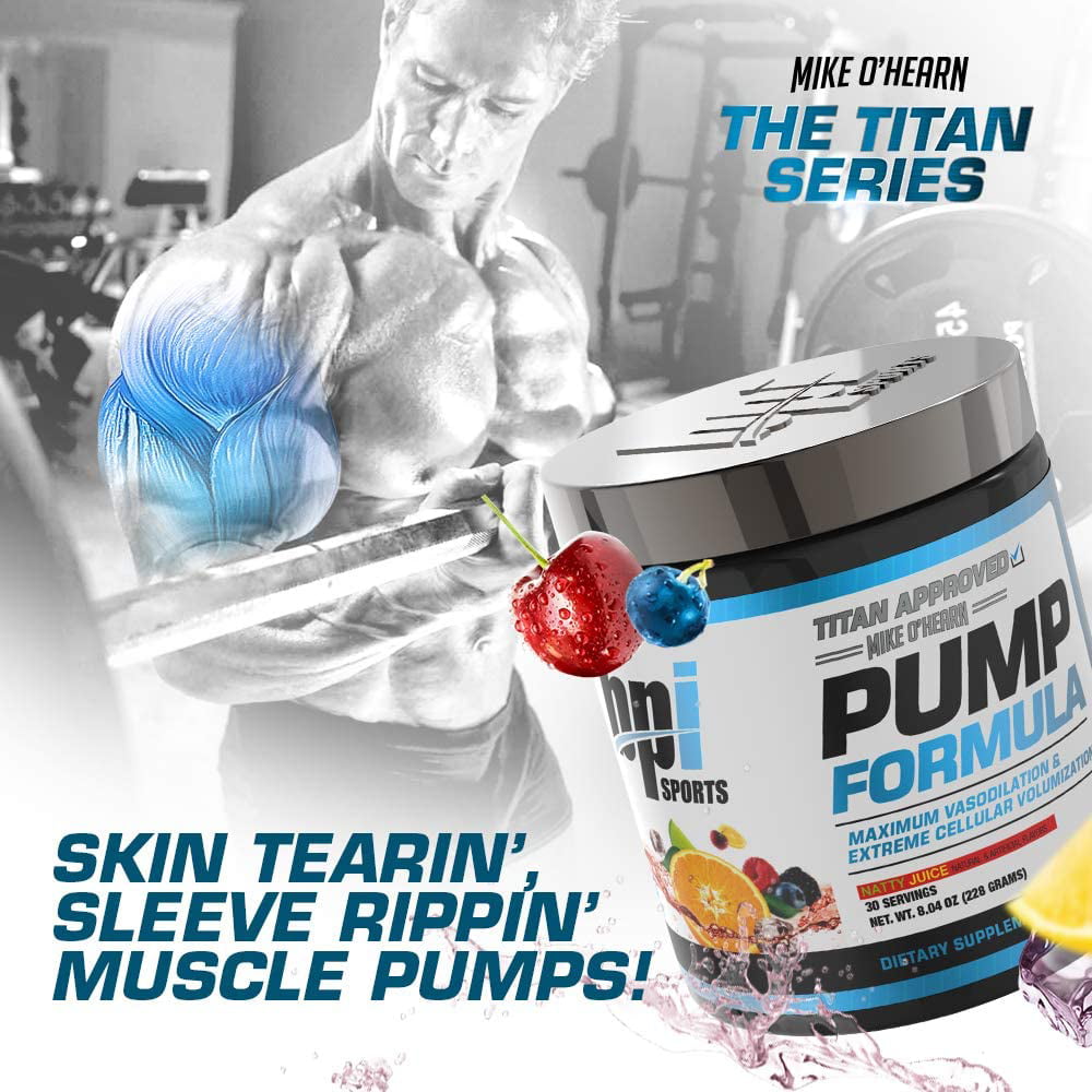 BPI Sports Pump Formula - Mike O&#39;Hearn Titan Series - Caffeine Free Pre-Workout Powder - DIM, L-Citrulline, Citrulline Malate - Muscle Builder and Muscle Recovery (Natty Juice, 8.46oz) - Walmart.com