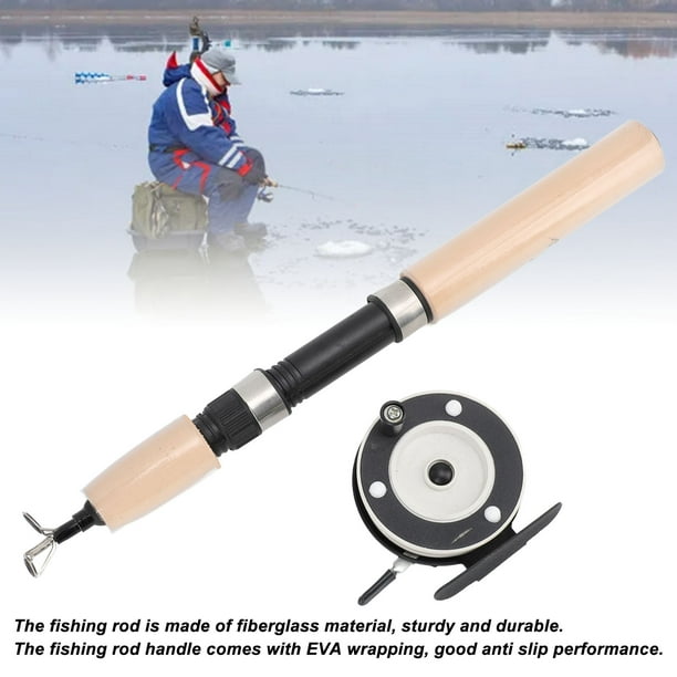 Portable Ice Fishing Rod Set 65cm EVA Handle Portable With Reel