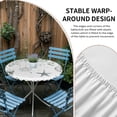 thumbnail image 2 of Sage Green Coastal Round Tablecloth for 36-44 Inch Tables,Fitted Table Cover with Elastic Edge,Summer Eucalyptus Leaves Beach Ocean Starfish Conch Waterproof Outdoor Table Cloth Protector for Dinner, 2 of 9