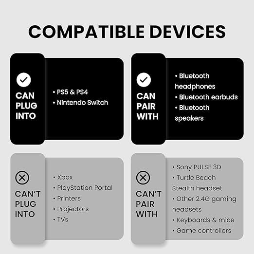 Avantree C81-Gaming- USB C Bluetooth 5.3 Adapter for PS5 & Gaming Consoles with Low Latency & aptX-Adaptive, Wireless Audio Dongle Transmitter for Headphones & Earbuds
