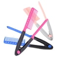 thumbnail image 4 of NIYANGLE 3Pcs Compact Folding Hairdressing Straightener Comb with Comfortable Grip Assorted Colors, 4 of 8