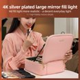 thumbnail image 4 of Riwcyla Travel Makeup Train Case with Mirror LED Light Adjustable Brightness Large Capacity Cosmetic Bag Organizer Portable Storage Adjustable Dividers for Cosmetics Makeup Brushes Toiletry Jewelry, 4 of 6