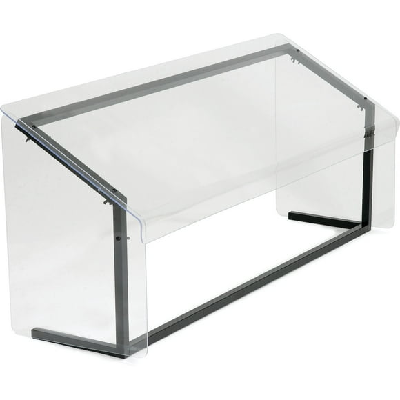 CFS 914807 Acrylic Standard Single Sided Sneeze Guard with Aluminum Frame, 48" Length x 12.19" Depth, Clear