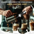 thumbnail image 5 of Milk Frother ,Handheld Electric Foam Maker, Waterproof Detachable 3-Speed Adjustable Drink Mixer & Milk Foamer with 3 Stainless Steel Whisks for Lattes, （black26*3cm）, 5 of 5