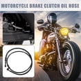 thumbnail image 2 of 1 Set 125cm 49.21" Motorcycle Braided Brake Clutch Oil Hoses Line Pipe Clutch Throttle Gas Line Fuel Pipe Black for ATV Dirt Bike, 2 of 7