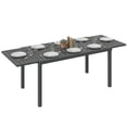thumbnail image 1 of Outsunny Outdoor Dining Table for 6-8, 59"-89" Patio Table, Dark Grey, 1 of 10