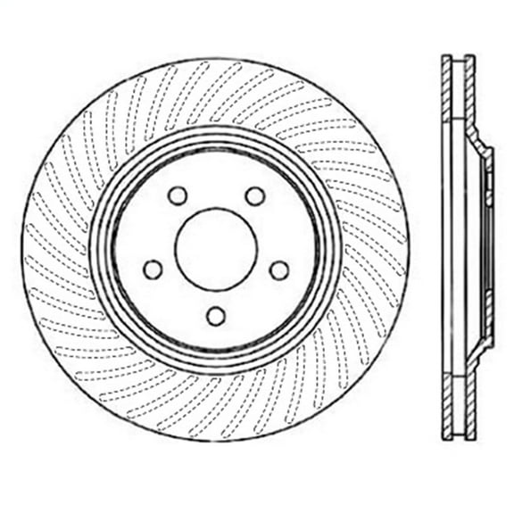 StopTech 126.61044SL StopTech Sport Rotor; Front Left; 12.99 in. Dia.; 1.73 in. Height; Fits select: 2003 FORD MUSTANG COBRA SVT, 1996-1997 FORD MUSTANG COBRA