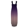 thumbnail image 6 of WTXUE Maxi Dresses, Beach Dress Sleeveless Backless Dress Crew Neck, Women Casual Printing Loose Sundress Crisscross Split Summer Gradient with Pockets Vestidos Maxi Women, Purple Size M, 6 of 6