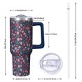 thumbnail image 2 of OBREWU Pioneer Flower Tumbler with Handle and Lid,40oz Pioneer Flower Double Wall Vacuum Insulated Tumbler,Pioneer Flower Cups Gift for Women and Men, 2 of 7