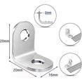 thumbnail image 3 of 50 Pcs Fixing Brackets, Stainless Steel Angle Square 90 Degrees At Right Angles - Wooden Chair Furniture, 3 of 5