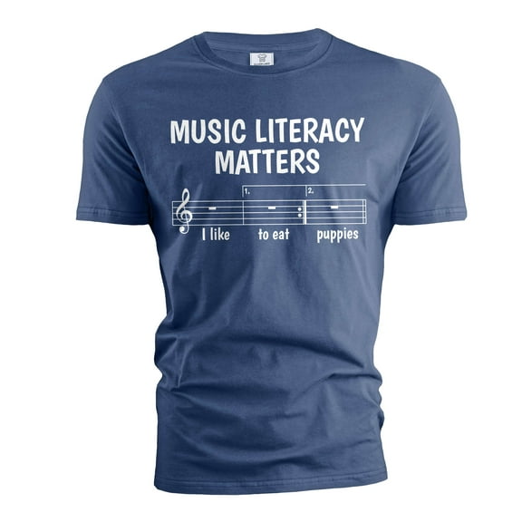 Funny Music T-shirt Music literacy matters funny musician musical notes piano guitar shirt