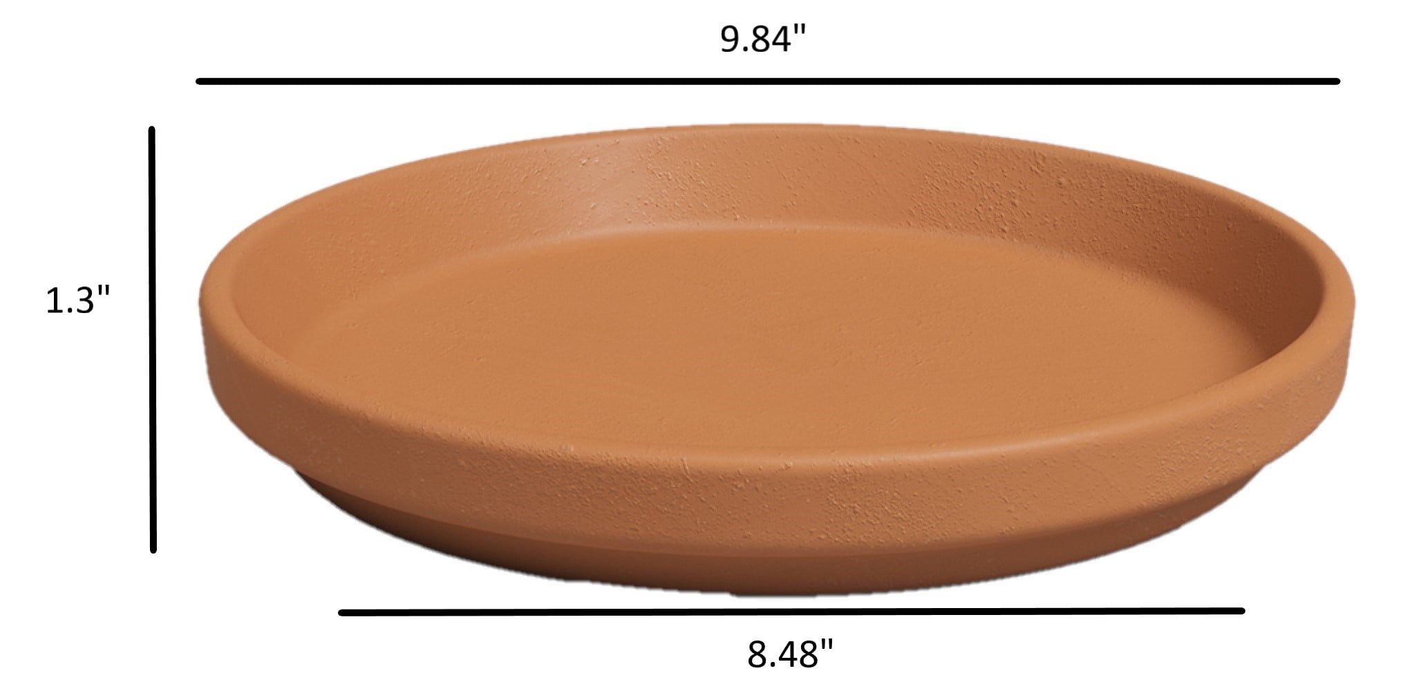Artevasi 10 inch Round Terra Cotta Clay Saucer for Indoor and Outdoor Use