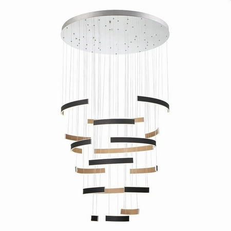 

269W 1 Led 6-Tier Chandelier in Modern and Contemporary Style-2 inches Tall and 40.75 inches Wide-Black/Brown Finish Bailey Street Home 79-Bel-4636088