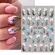 thumbnail image 5 of 6 piezas de pegatinas de uñas florales 5D con pegatinas de uñas adhesivas en relieve tridimensional Rojo Verde, 5 of 5
