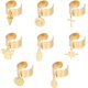 thumbnail image 1 of Anillo de acero inoxidable con dijes de ángel redondos, 8 piezas, 8 estilos, ajustable, para mujer, dorado, 1 of 6