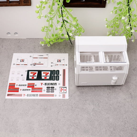 1:12 Dollhouse Miniature Supermarket Miniature Refrigerator Freezer DIY Furniture Home Model Decor Toy Doll House Accessories