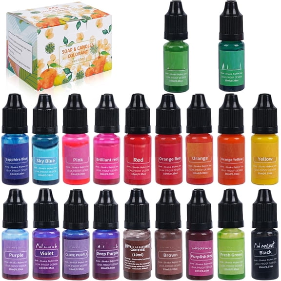 Vibrant Colors Candle Dye - Concentrated Liquid Colorant for Soy Wax