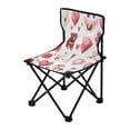 thumbnail image 2 of BZSMCE Camping Chairs Modern Love's Sweet Token Pattern Folding chair, 2 of 8