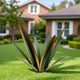 thumbnail image 5 of 14 inch high, rural metal agave sculpture - wrought iron outdoor garden and yard decoration, Christmas, Halloween, Thanksgiving plant statues, 5 of 6