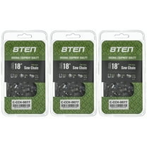 Semi Chisel Chainsaw Chain 18 inch .050 3/8 LP 63DL for Craftsman Worx 3 Pack 810-CCC2299H