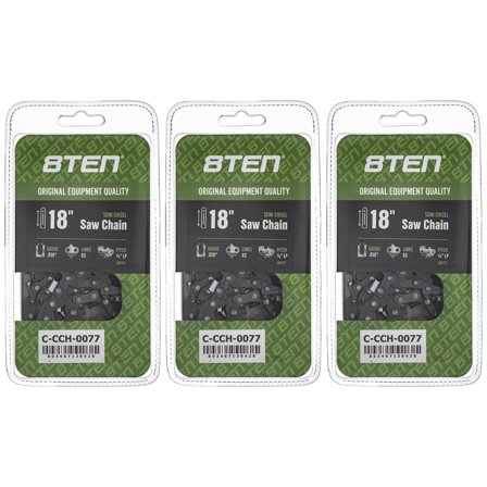 Semi Chisel Chainsaw Chain 18 inch .050 3/8 LP 63DL for Craftsman Worx 3 Pack 810-CCC2299H