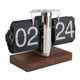 thumbnail image 5 of Reloj Mecánico Con Tapa, Base De Madera, Reloj De Escritorio Con Tapa, Acero Inoxidable, Con Pilas Para Oficina, 5 of 7