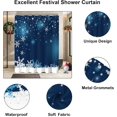 thumbnail image 4 of Christmas Shower Curtain, Blue Christmas Snowflakes Shower Curtains for Bathroom Decor, Blue Winter Holiday Shower Curtain, Xmas Funny Glitter Sparkle Fabric Cloth Bath Curtain, 72x72 Inch, 4 of 6