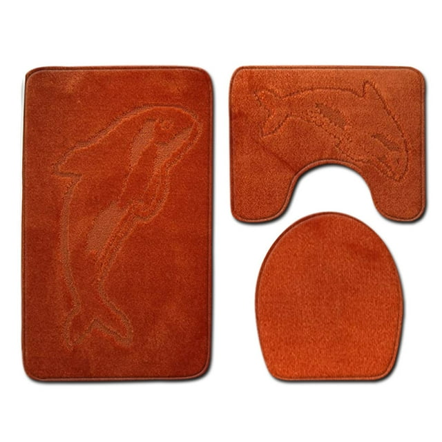 Decodeary Cushioned Bathroom Rug Set Textured Floor Mat With Enhanced Safety Space PJ210611-B005 50*80cm 1Set