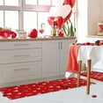 thumbnail image 2 of Valentines Day Kitchen Mats Set of 2, Non- Valentines Kitchen Rugs Red Heart Romantic Floor Mat with Washable Backing Decorative Home Decor for Holiday Wedding Alfombras 16x24 and 16x43Inch, 2 of 5