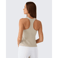 thumbnail image 3 of G4Free Ribbed Removable Built in Bra Workout Tank Tops Woman Racerback Square Neck Yoga Top Lightweight Athletic Tanks, 3 of 8