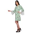 thumbnail image 2 of Moomaya Printed Short Robes For Women Cotton Robes For Women With Lace Trim, 2 of 6