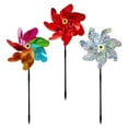 thumbnail image 6 of Pinwheels for Yard and Garden, Rainbow Pinwheel Colorful Wind Spinners, Reflective Windmill Bird Deterrent, Lawn Windmill Scare Birds Animal Away Spinners for Yard Garden Party Picnic Decor, 6 of 7