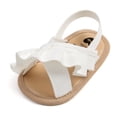 thumbnail image 6 of Ticikt Baby Girls Sandals Summer Shoes Solid Bow Beach Shoes Outdoor First Walker Toddler Girls Shoes for Summer,Color:White,Size:12-18 Months, 6 of 9