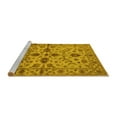 thumbnail image 2 of Ahgly Company Machine Washable Indoor Rectangle Oriental Yellow Traditional Area Rugs, 7' x 9', 2 of 4