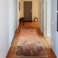 thumbnail image 1 of Flower Decorative Rug, Abstract Themed Modern Futuristic Image with Water Like Colored Art Print, Quality Carpet for Bedroom Dorm and Living Room, 6 Sizes, Dark Peach, by Ambesonne, 1 of 2
