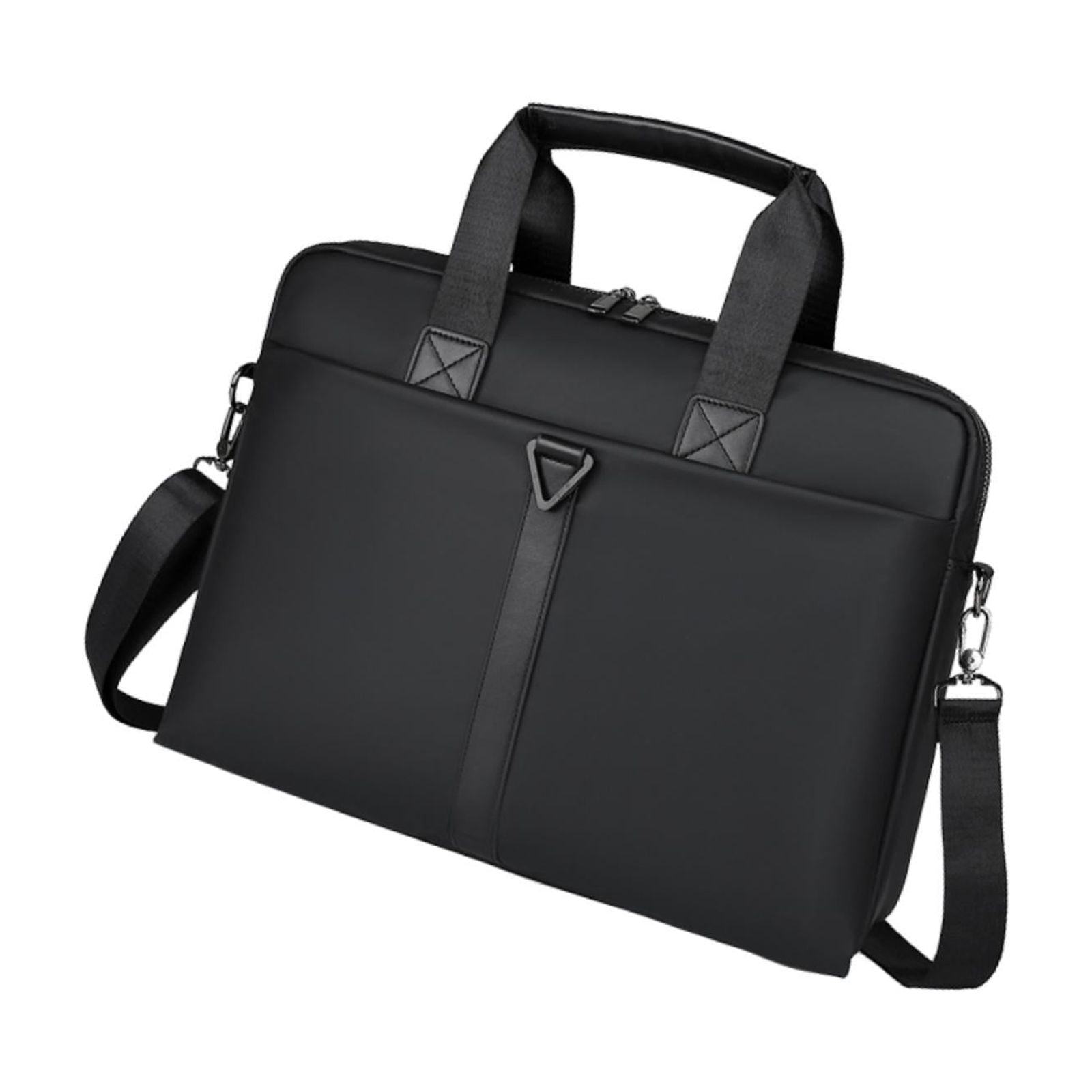 Wxqbjtam Mens Business Bag Briefcase with Shoulder Strap Large Capacity Handbag Crossbody PULeather Film Black
