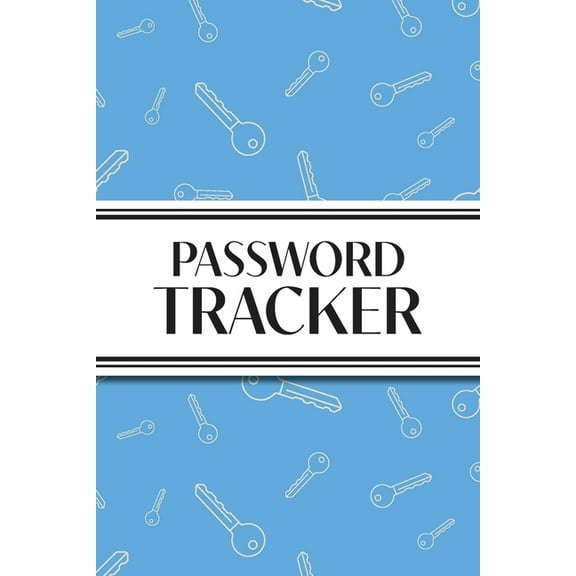 Password Tracker (Blue Keys): 6"x9" Alphabetical Password Logbook for Easy Organization, (Paperback)