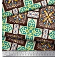 thumbnail image 1 of Soimoi Satin Silk Fabric Tiles Moroccan Print Fabric by the Yard 42 Inch Wide, 1 of 1
