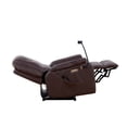 thumbnail image 4 of MAYEERTY Zero Gravity Recliner Chair with Air Massage, Heating, Phone Holder and Lift Assist, Faux Leather Brown, 4 of 7