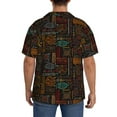 thumbnail image 5 of JUNZAN Mens Casual Button Down Shirts Short Sleeve Polynesian Turtles Print Shirt-Large, 5 of 7