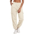 thumbnail image 2 of Jsaierl Womens Joggers Plus Size Baggy Elastic Waist Pants Bottoms Fall Drawstring Cotton Athletic Sweatpants with Pockets, 2 of 9
