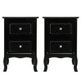 UBesGoo Set of 2 Nightstand Wood End Tables Bedroom Table Furniture ...
