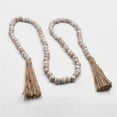 thumbnail image 5 of Farmhouse Wood Bead Garland Home Decor, Natural Wood Garland From Tiered Tray, Decorative Garland, Rustic Decor, 5 of 5