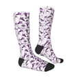 thumbnail image 3 of Haiem Violets Flowers Socks, Funny Novelty Crazy Design Cotton Socks Sports Socks Knee High Socks For Men, Women,1Pairs - Gift For Working Friends, 3 of 8